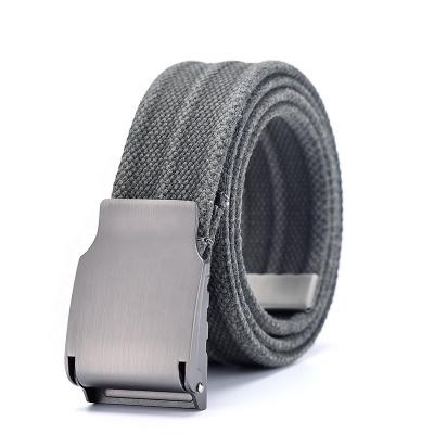 China Nylon Outdoor Automatic Tactical Cloth Logo Mens Canvas Waist Belts Custom Made Belt Fashion Quick Release Buckle Jeans for sale