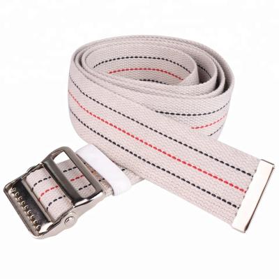 China Custom Medical Cloth Belt Waist Cloth Metal Buckle Belts Wide Polyester Gait Belt for sale