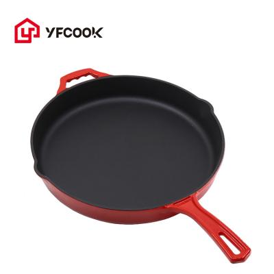 China 12 Inch Non-Stick Oil Melt Sustainable Silicone Pan Frying Top Oven Use Outdoor Camping Skillet Pan For Stove with Pour Spount for sale