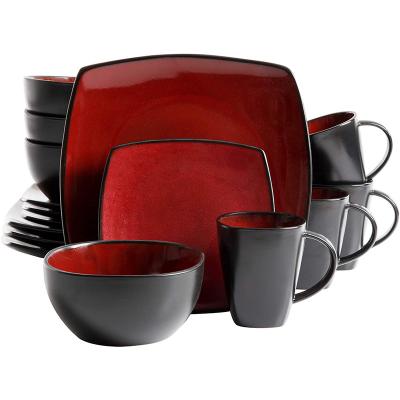 China 2022 Japanese Style Sustainable Hand Painting Tableware Sets Ceramic Dinner Set for sale