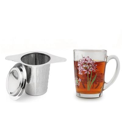 Chine Sustainable Double Handle Tea Infuser Mesh Filter Strainer à vendre