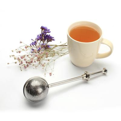 中国 Viable Fine Mesh Gold Tea Ball Stainless Steel Tea Infuser Strainer For Loose Leaf Teas 販売のため