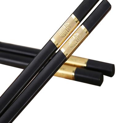 China Viable Custom Black Chinese Plastic Wholesale Reusable Sushi Metal Wedding Alloy Logo Chopsticks Packaging Gift for sale