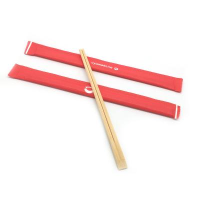 China Disposable Bulk For Sale Sushi Wholesale Paper Wrapped Disposable Logo Twin Bulk Bamboo Chopsticks Packaging for sale