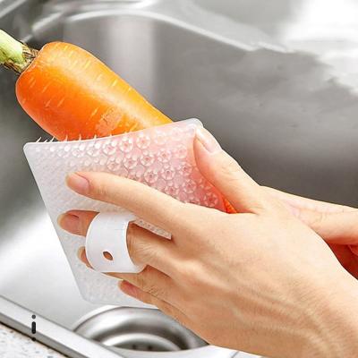 China Viable Magic Bendable Brush PE Vegetable Cleaner Fruit And Vegetable Cleaning Brush Kitchen Dish Washing Brush for sale