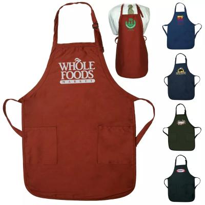 China Custom High Quality Customized Drinks/Food Cotton Cloth Aprons With Logo For Sale Te koop