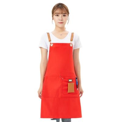 China SANITARY hot sale factory direct cheap polyester chef cooking workshop salon custom black waterproof apron for sale