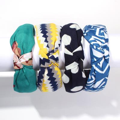 China Fashionable Cheap Fabric Headband Ladies Wide Brim Headbands for sale