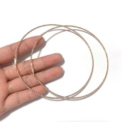 China Wholesale Cute Factory Price 100mm Large Hoop Gold And Silver Plating Hoop Earrings Women's Hoop Earrings for sale