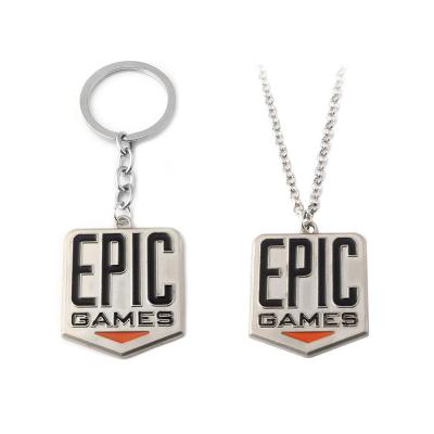 China Accessories New Product Fornite Epic Games Metal Letter Key Chain Necklace for sale