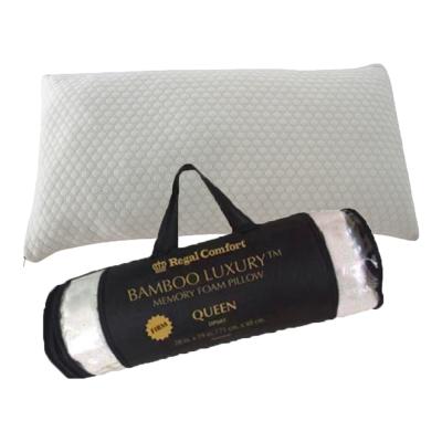 China New Sustainable Cheap Breathable Soft Bedrest Bamboo Fiber Shredded Memory Foam Pillow for sale