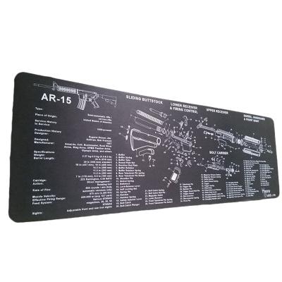 China Rubber AR15 Designed Printing Rubber Gun Cleaning Mat for sale