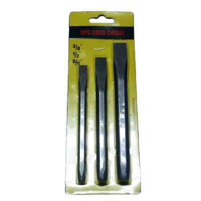 China MASONRY Durable Chrome Vanadium Steel 3-Piece Stone Working Cold Chisel Set for sale