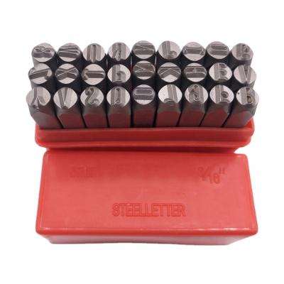 China Carbon Steel 3/16 (5mm) 27pcs Upper Case Letter Stamp Set Perfect for Printing Metal, Plastic, Wood, Leather (A-Z and) for sale