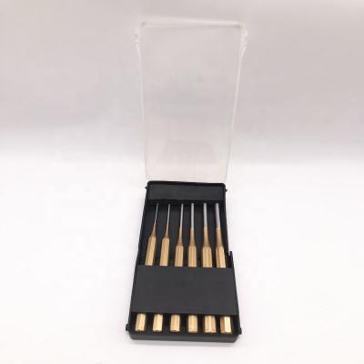 China Chrome Vanadium Steel Plastic Box Enclosed Octagonal Steel Punch Pin Set for sale