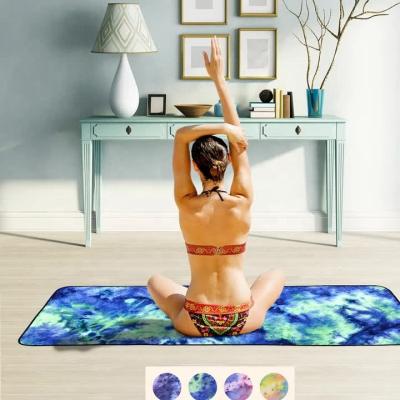 China Custom Fashion Manchester Quickly Tie Dye Non Viable Dry Slip Yoga Towel For Sport for sale