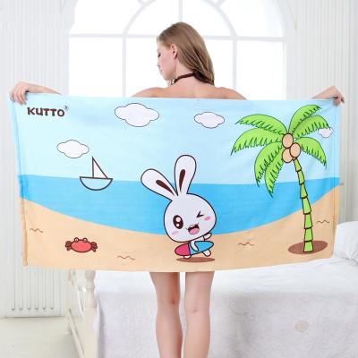 China Wholesale QUICK DRY Sand less Microfiber Printed National Flag Baby Beach Towel Children's Beach Towel for sale