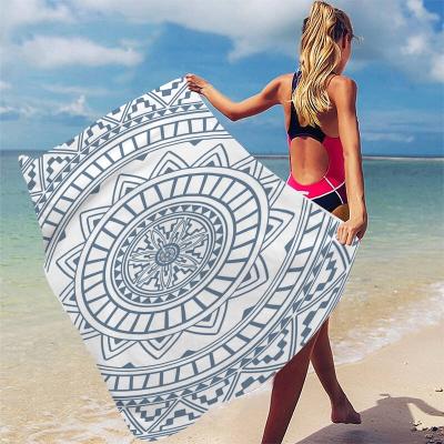 China Wholesale American Style Designer Experienced Summer Big Beach Towels QUICK DRY With Logo for sale