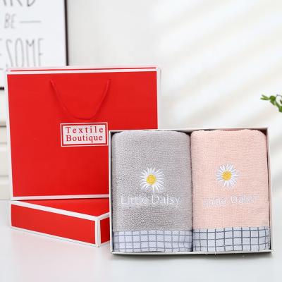 China 34x74cm Embroidery Flower Cotton Mini Towels Set In Gift Luxury QUICK DRY 100% Turkey Turkey for sale