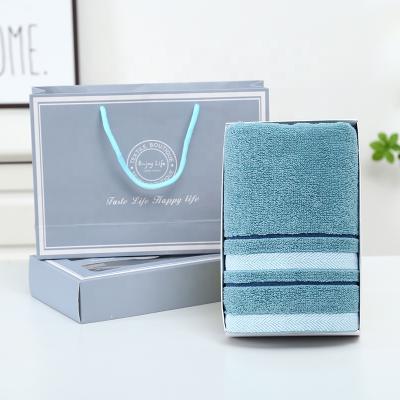 China High Quality Cheap Custom 100% Custom Made QUICK DRY Gray Hot Selling Gray Gift Box Bath Towels Set for sale