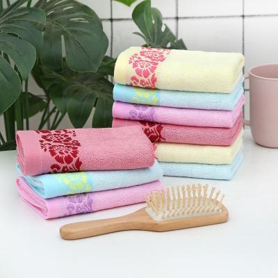 China Wholesale Good Quality QUICK DRY 100% Bamboo Baby Towel Set And Washcloth With Jacquard Flower Was Boring for sale