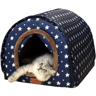 China New Breathable Pet Houses Indoor Soft Folding Mats Foldable Furniture Nest Beds Supplies Products Cages Dogs Cat Pet Houses for sale