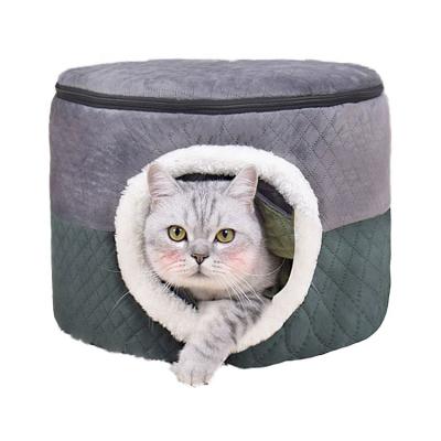 China Wholesale Breathable Four Seasons Cat Bed Comfortable Available From Green Luxury Cat Soft Pet Bed New Style From Manufacturer for sale