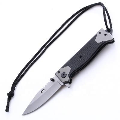 China The Group of Ten Titanium Non-variable Blade Gray Handle Stainless Steel Multifunctional Knives Knife Folding Outdoor Pocket Knife for sale