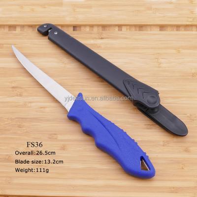 China SERVING KNIFE comfort fish fillet knife with rubber handle for sale