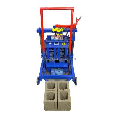 China High yield low cost semi automatic mobile 8 hole lime concrete brick making machine for making hollow brick for sale