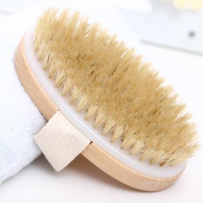 China Wooden + SPA Shower Brushes Hot Bristle Body Brushes Soft Natural Wood Body Brushes Without Handle for sale