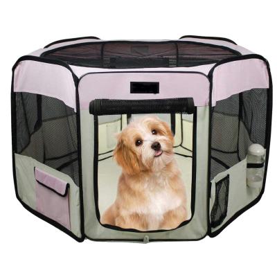 China Portable Soft Exercise Pen Kennel Dog Crate Breathable Pet Playpens with Carry Bag for Puppy Cats Kittens Rabbits Indoor Outdoor Use for sale