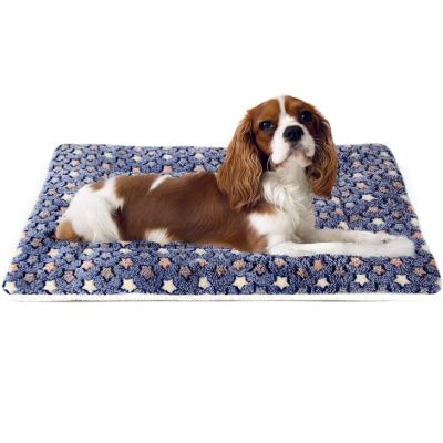 China Travel Pets Ultra Soft Pet (Dog/Cat) Bed with Cute Prints | Reversible Fleece Crate Bed Mat | Machine Washable Pet Crate Liner Dog Mat for sale