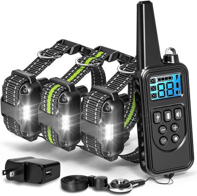 China Viable Dog Training Collar Waterproof 2600FT Rechargeable Dog Shock Collar with 4 Modes Beep Vibration Shock Lightweight Dog Training Collar for sale