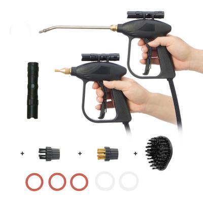 China Viable Wholesale 1 Pieces of Steam Cleaner Set with 5 Brushes 5 Sealing Ring Replaceable Steam Pressure Control Gun for sale