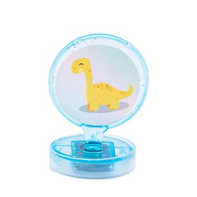 China Promotional Gift DIY Mini Cute Dinosaur Animals Stamp Custom Kids Eco-Friendly Kids Round Shape Plastic Self Inking Stamps for sale