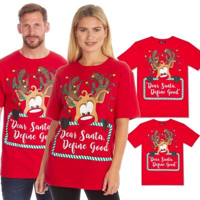 China Custom Logo 100% Polyester Digital Printing Logo for Merry Christmas T-Shirts Different Styles for Men and Women in Australia for sale