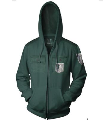 China Custom Logo China Factory Logo High Quality Soft Green Fleece Full Zipper Oversized Hoodie for sale