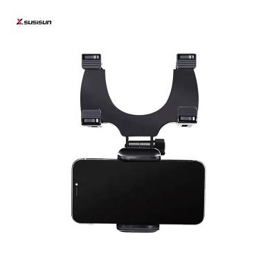 China Durable Car Phone Holder Free Angle Rotation Rearview Mirror Mobile Phone Holder Universal Car Mount for sale