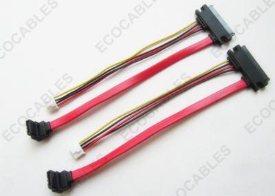 China Right Angle 4 Pin Housing Cable Harness Assembly SATA 22 Pin To SATA 7 Pin for sale