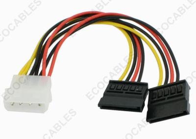 중국 Wire Cable Assembly IDE 4Pin Male to 15Pin Dual SATA For Hard Disk 판매용