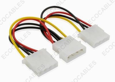 China Energie-Erweiterungs-Kabel SATAs 4pin Y für SATA HDD 4 stecken Frau Molex-Mann/2x 4pin Molex fest zu verkaufen