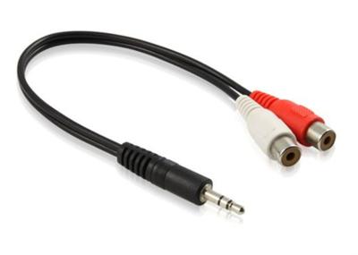 China 3.5mm To 2RCA Female Cable RCA Stereo Video Cable For Loud Home Theater System for sale