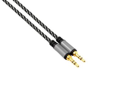 China OD3.5 CCS + cablagens audio da malha de nylon com a tomada do ouro para o fone de ouvido à venda