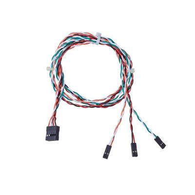 China Dupont 10 Pin Custom Wire Harness Front Panel Twisted Pair Cable 750mm Length for sale