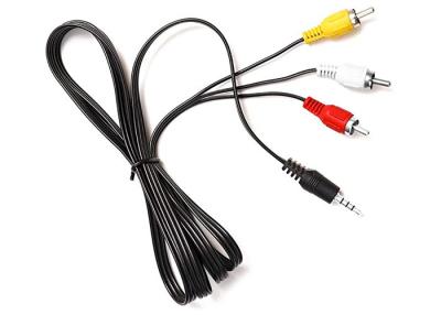 Chine 3.5mm Male to 3 RCA Male Stereo Audio Video Male AUX Cable Cord à vendre