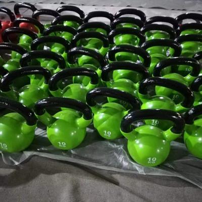 China Universal hot sale cast vinyl pvc coat kettlebell for gym used for sale