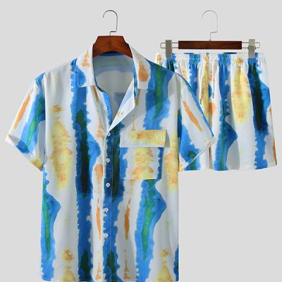 China Breathable Hawaiian Beach Wear Custom All Over Print Shirt And Shorts Two Piece Set Luxury Shirt for sale