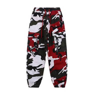 China Anti-Wrinkle Cargo Breeches Camouflage Training Jogger Pants With Zipper Pocket Cotton Mens Jogger Pant for sale