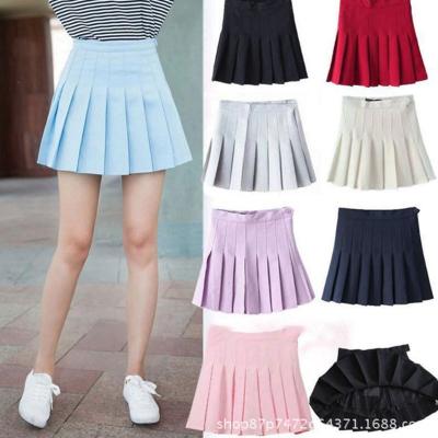 China Wholesale Breathable Bust Pleated Pleated Korean Waist Mini Women High College Style Skirt S Skirts for sale